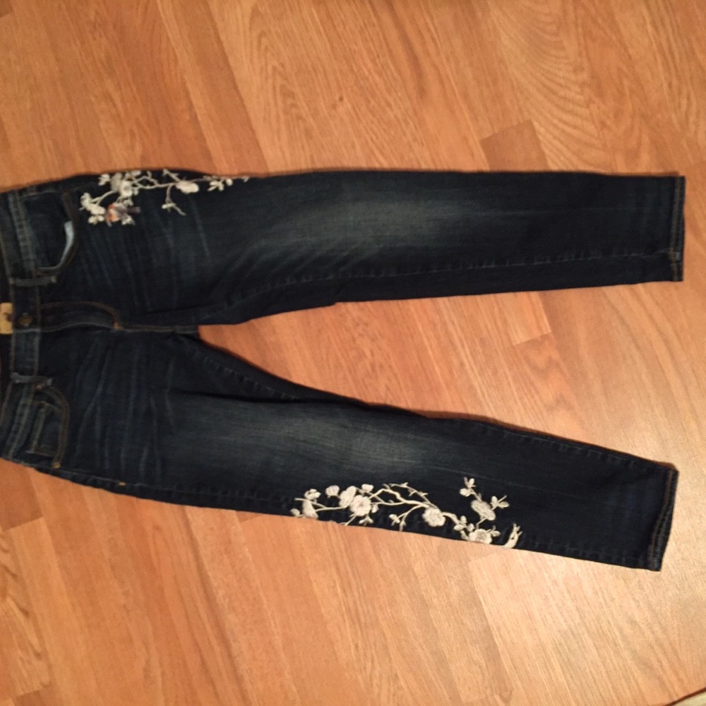 Anthropologie Embroidered Jeans